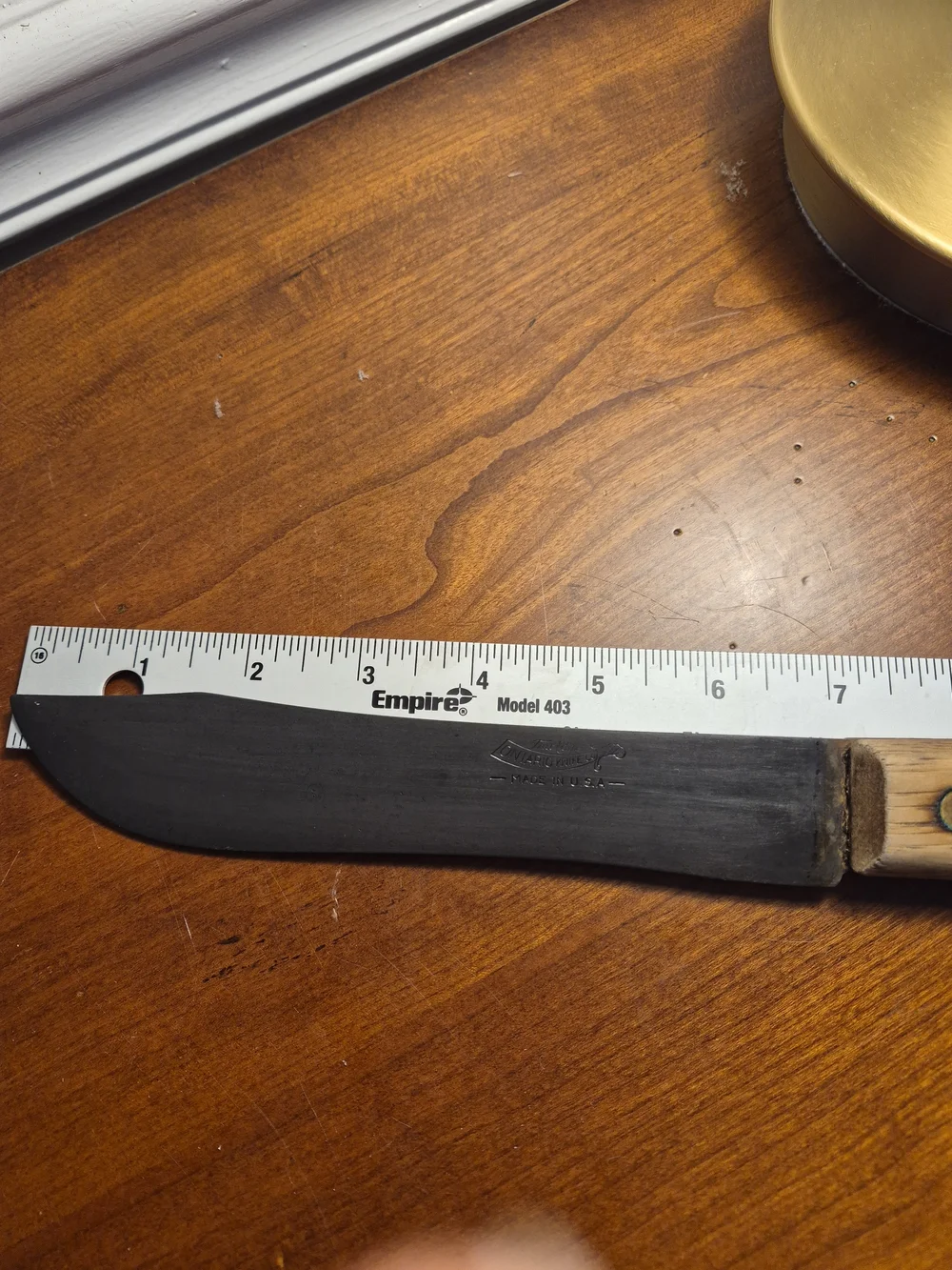 Vintage Ontario Knife 7in Tru-Edge Fixed Blade Hunting/Kitchen Made in USA